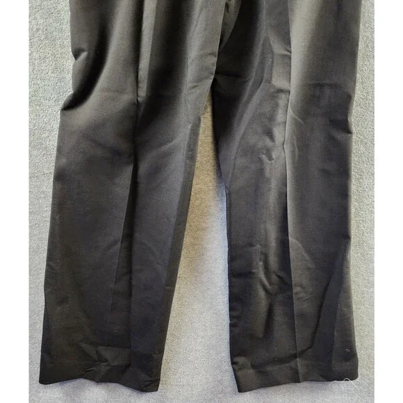 Theory Wool Blend Wide Leg Clean Terena K Pants Women's 12 Black Zip Fly Closure - Picture 10 of 15